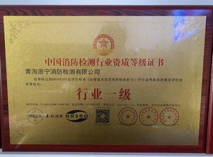 中国消防检测行业资质等级证书